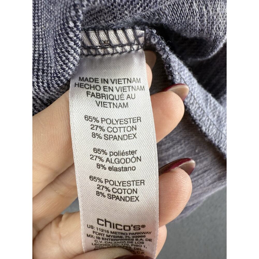 Weekends By Chicos Blue Zip Front Jacket Size 2 L… - image 7